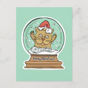 Leuk Funny Christmas Cat briefkaart