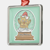 Leuk Funny Christmas Cat ornament (Links)