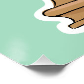 Leuk Funny Christmas Cat poster (Hoek)