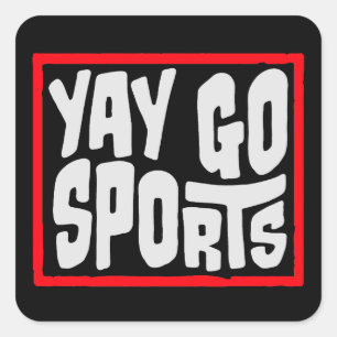 Leuk Ga Sport Sarcastisch Grappig Anti Sport Humor Vierkante Sticker