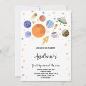 Leuk Galaxy Party Theme voor kinderen Kaart (Voorkant)