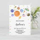 Leuk Galaxy Party Theme voor kinderen Kaart (Staand voorkant)