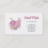 Leuk garen hart breinaalden visitekaartje (Voorkant)