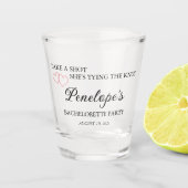 Leuk Geborduurd Jonggezellenfeestje  Shot Glas (Voorkant)