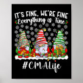 Leuk Gecertificeerd Medisch Assistent Kerstmis CMA Poster (Voorkant)