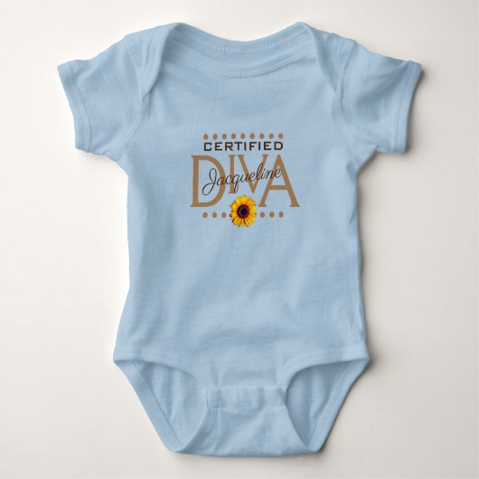Leuk Gedachtige Gecertificeerde DIVA BLAUW Romper (Voorkant)