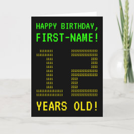 Leuk, Geeky, Nerdy "12 JAAR GEWORDEN!" Verjaardags Kaart