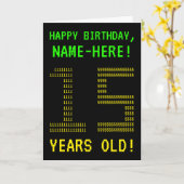 Leuk, Geeky, Nerdy "15 JAAR OUD!" Verjaardag Kaart (Gele Bloem)