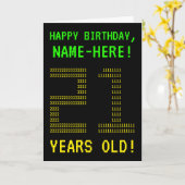 Leuk, Geeky, Nerdy "21 JAAR OUD!" Verjaardag Kaart (Gele Bloem)