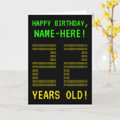 Leuk, Geeky, Nerdy "22 JAAR OUD!" Verjaardag Kaart (Gele Bloem)