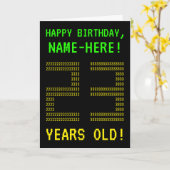 Leuk, Geeky, Nerdy "23 JAAR OUD!" Verjaardag Kaart (Gele Bloem)