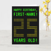 Leuk, Geeky, Nerdy "25 JAAR OUD!" Verjaardag Kaart (Gele Bloem)