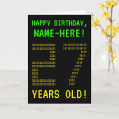 Leuk, Geeky, Nerdy "27 JAAR OUD!" Verjaardag Kaart (Gele Bloem)