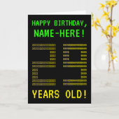 Leuk, Geeky, Nerdy "29 JAAR OUD!" Verjaardag Kaart (Gele Bloem)