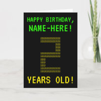 Leuk, Geeky, Nerdy "2 JAAR OUD!" Verjaardag Kaart