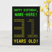 Leuk, Geeky, Nerdy "31 JAAR OUD!" Verjaardag Kaart (Gele Bloem)