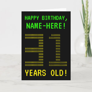 Leuk, Geeky, Nerdy "31 JAAR OUD!" Verjaardag Kaart