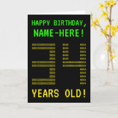 Leuk, Geeky, Nerdy "34 JAAR OUD!" Verjaardag Kaart (Gele Bloem)