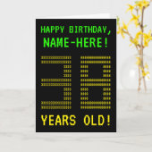 Leuk, Geeky, Nerdy "38 JAAR OUD!" Verjaardag Kaart (Gele Bloem)