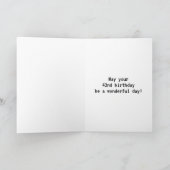 Leuk, Geeky, Nerdy "42 JAAR OUD!" Verjaardag Kaart (Binnen)