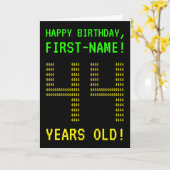 Leuk, Geeky, Nerdy "44 JAAR OUD!" Verjaardag Kaart (Gele Bloem)