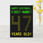 Leuk, Geeky, Nerdy "47 JAAR OUD!" Verjaardag Kaart (Gele Bloem)