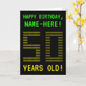 Leuk, Geeky, Nerdy "50 JAAR OUD!" Verjaardag Kaart (Gele Bloem)
