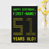 Leuk, Geeky, Nerdy "51 JAAR OUD!" Verjaardag Kaart (Gele Bloem)