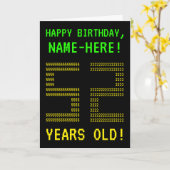 Leuk, Geeky, Nerdy "52 JAAR OUD!" Verjaardag Kaart (Gele Bloem)