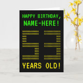 Leuk, Geeky, Nerdy "53 JAAR OUD!" Verjaardag Kaart (Gele Bloem)