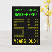 Leuk, Geeky, Nerdy "54 JAAR OUD!" Verjaardag Kaart (Gele Bloem)