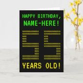 Leuk, Geeky, Nerdy "55 JAAR OUD!" Verjaardag Kaart (Gele Bloem)