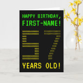 Leuk, Geeky, Nerdy "57 JAAR OUD!" Verjaardag Kaart (Gele Bloem)