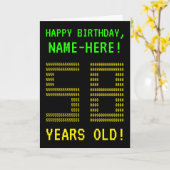 Leuk, Geeky, Nerdy "58 JAAR OUD!" Verjaardag Kaart (Gele Bloem)