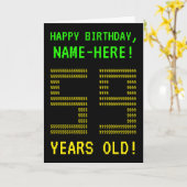 Leuk, Geeky, Nerdy "59 JAAR OUD!" Verjaardag Kaart (Gele Bloem)