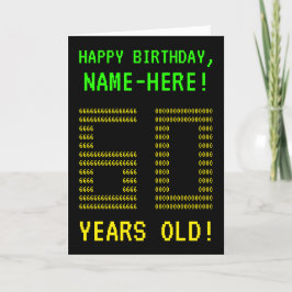 Leuk, Geeky, Nerdy "60 JAAR OUD!" Verjaardag Kaart