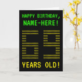 Leuk, Geeky, Nerdy "69 JAAR OUD!" Verjaardag Kaart (Gele Bloem)