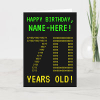 Leuk, Geeky, Nerdy "70 JAAR OUD!" Verjaardag Kaart