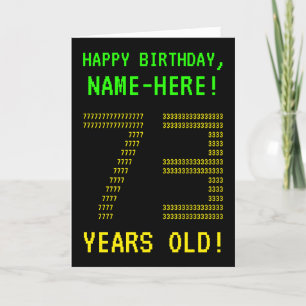 Leuk, Geeky, Nerdy "73 JAAR OUD!" Verjaardag Kaart