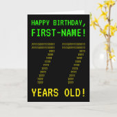 Leuk, Geeky, Nerdy "77 JAAR OUD!" Verjaardag Kaart (Gele Bloem)