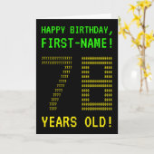Leuk, Geeky, Nerdy "78 JAAR OUD!" Verjaardag Kaart (Gele Bloem)
