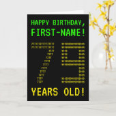 Leuk, Geeky, Nerdy "79 JAAR OUD!" Verjaardag Kaart (Gele Bloem)