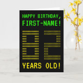 Leuk, Geeky, Nerdy "82 JAAR OUD!" Verjaardag Kaart (Gele Bloem)