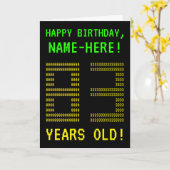 Leuk, Geeky, Nerdy "83 JAAR OUD!" Verjaardag Kaart (Gele Bloem)