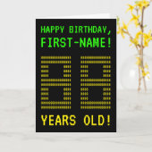 Leuk, Geeky, Nerdy "88 JAAR OUD!" Verjaardag Kaart (Gele Bloem)