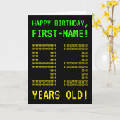 Leuk, Geeky, Nerdy "93 JAAR OUD!" Verjaardag Kaart (Gele Bloem)