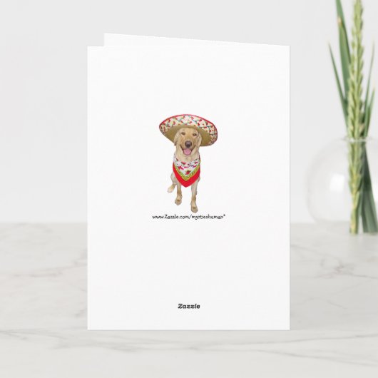 Leuk Geel Laboratorium Feliz Cumpleanos Kaart (Achterkant)