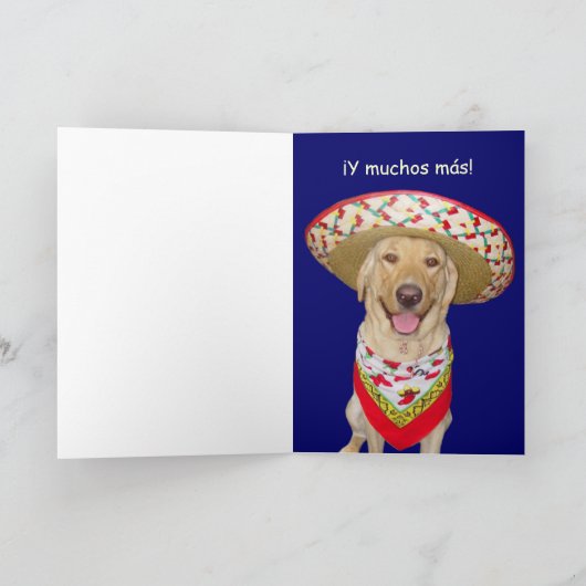 Leuk Geel Laboratorium Feliz Cumpleanos Kaart (Binnen)