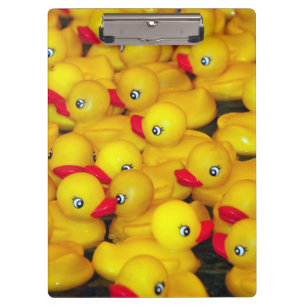 Leuk geel rubberduckiespatroon klembord
