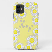 Leuk Geel Wit Grijs Daisy Case-Mate iPhone Case (Achterkant)